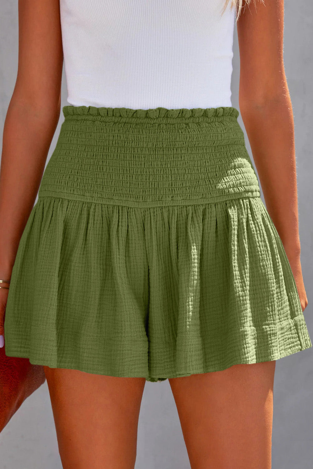 Shorts con cintura fruncida